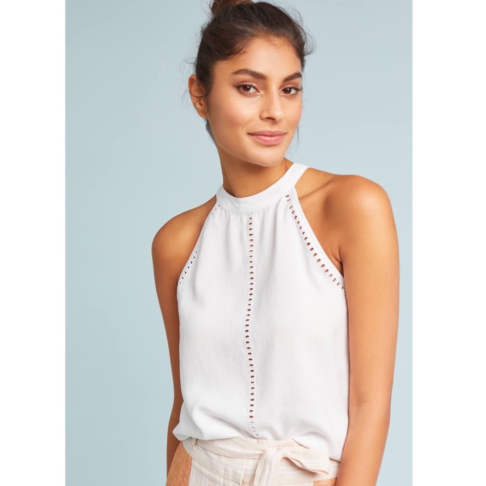 Anthropologie Cloth & Stone Cutout Halter Top